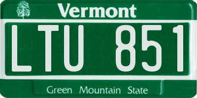 VT license plate LTU851