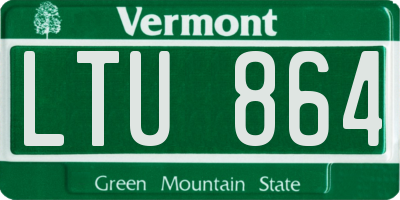 VT license plate LTU864