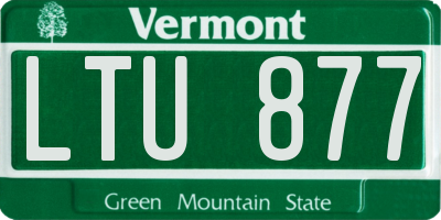 VT license plate LTU877