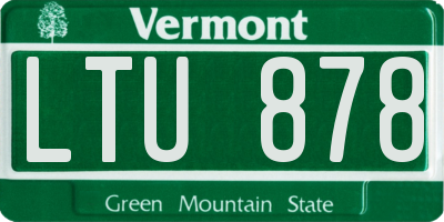 VT license plate LTU878