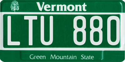 VT license plate LTU880