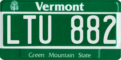 VT license plate LTU882