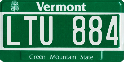 VT license plate LTU884