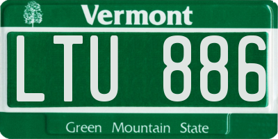VT license plate LTU886