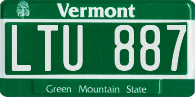 VT license plate LTU887