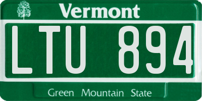 VT license plate LTU894