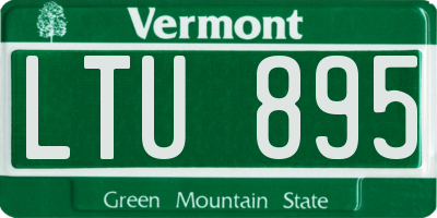 VT license plate LTU895