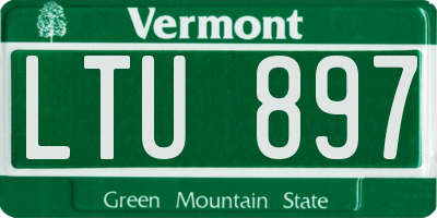 VT license plate LTU897
