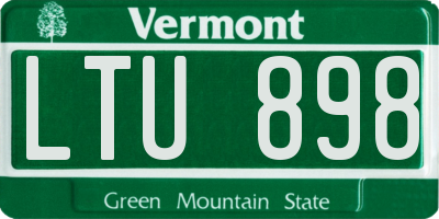 VT license plate LTU898