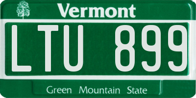 VT license plate LTU899