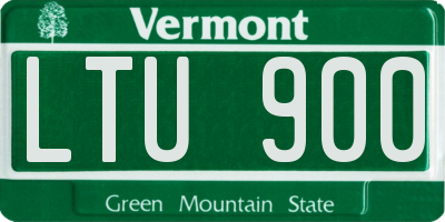 VT license plate LTU900