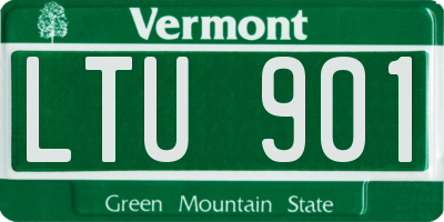 VT license plate LTU901