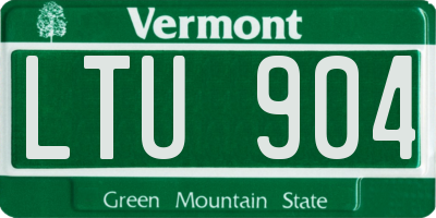 VT license plate LTU904