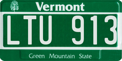 VT license plate LTU913
