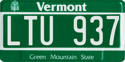 VT license plate LTU937