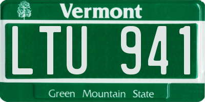 VT license plate LTU941