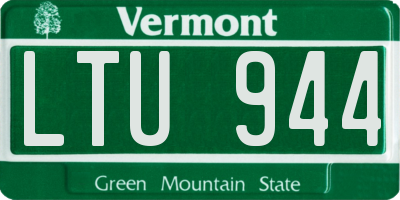 VT license plate LTU944