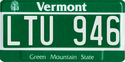 VT license plate LTU946
