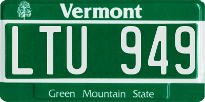 VT license plate LTU949