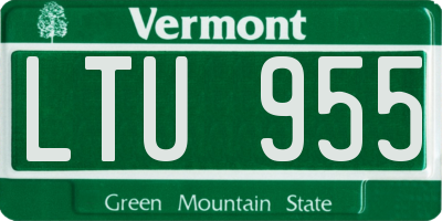 VT license plate LTU955
