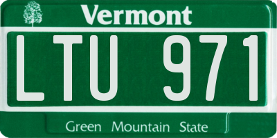 VT license plate LTU971