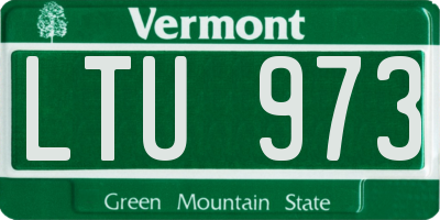 VT license plate LTU973