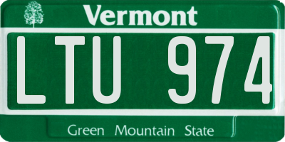 VT license plate LTU974