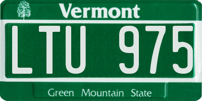 VT license plate LTU975