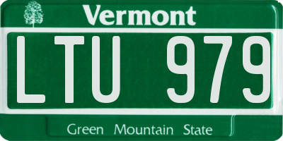 VT license plate LTU979