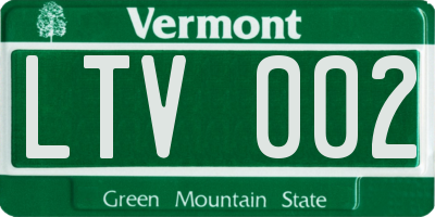 VT license plate LTV002