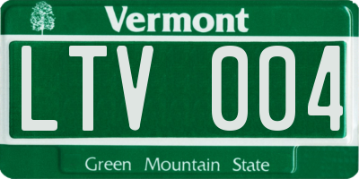VT license plate LTV004