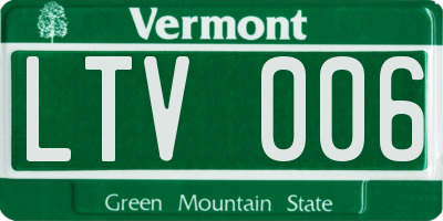 VT license plate LTV006
