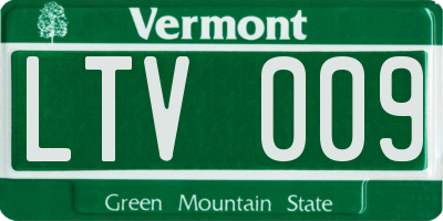 VT license plate LTV009