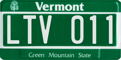 VT license plate LTV011