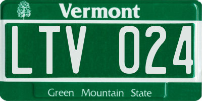 VT license plate LTV024