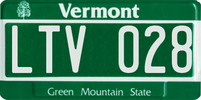 VT license plate LTV028