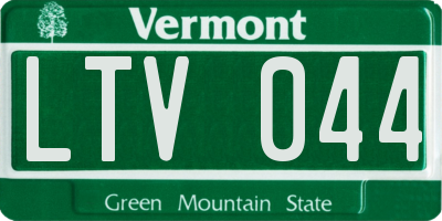 VT license plate LTV044