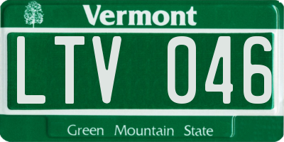 VT license plate LTV046