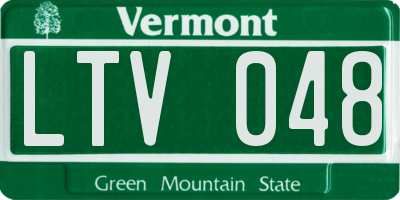 VT license plate LTV048