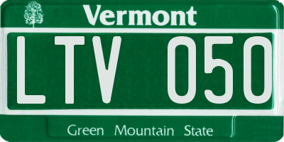 VT license plate LTV050