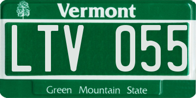 VT license plate LTV055