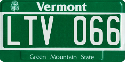 VT license plate LTV066
