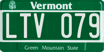 VT license plate LTV079