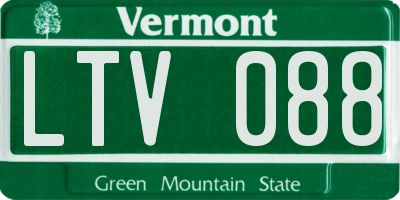 VT license plate LTV088