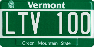 VT license plate LTV100