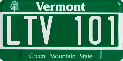 VT license plate LTV101
