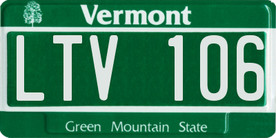 VT license plate LTV106