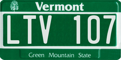 VT license plate LTV107