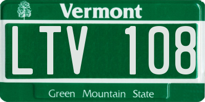 VT license plate LTV108
