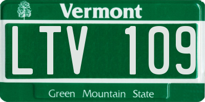 VT license plate LTV109